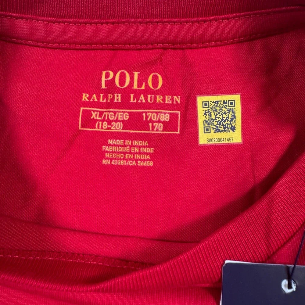 Polo Ralph Lauren T-Shirt Kids XL (18-20) Triple Pony Embroidery Short Sleeve